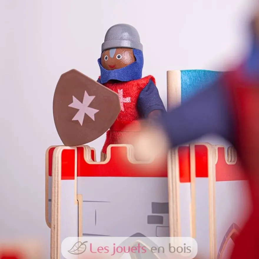 Ensemble de 4 figurines en bois Chevaliers médiévaux - Bigjigs Toys