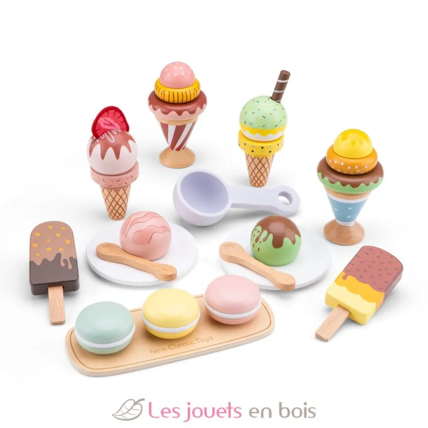 Ensemble de glaces en bois 25 pcs - New Classic Toys
