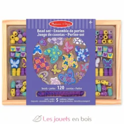 Ensemble de perles en bois Papillons - Melissa & Doug