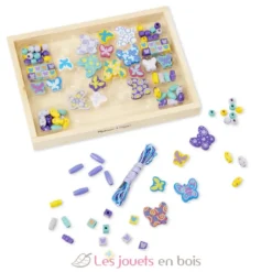 Ensemble de perles en bois Papillons - Melissa & Doug
