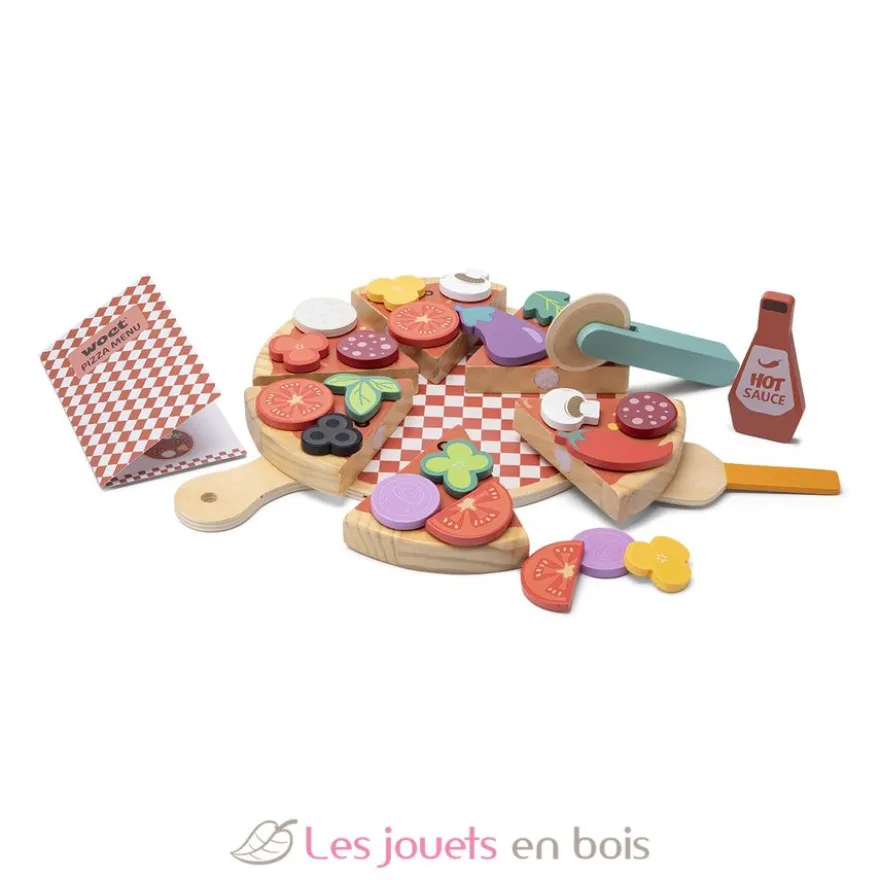 Ensemble pizza pour jouer - Bois - Woet by New Classic Toys