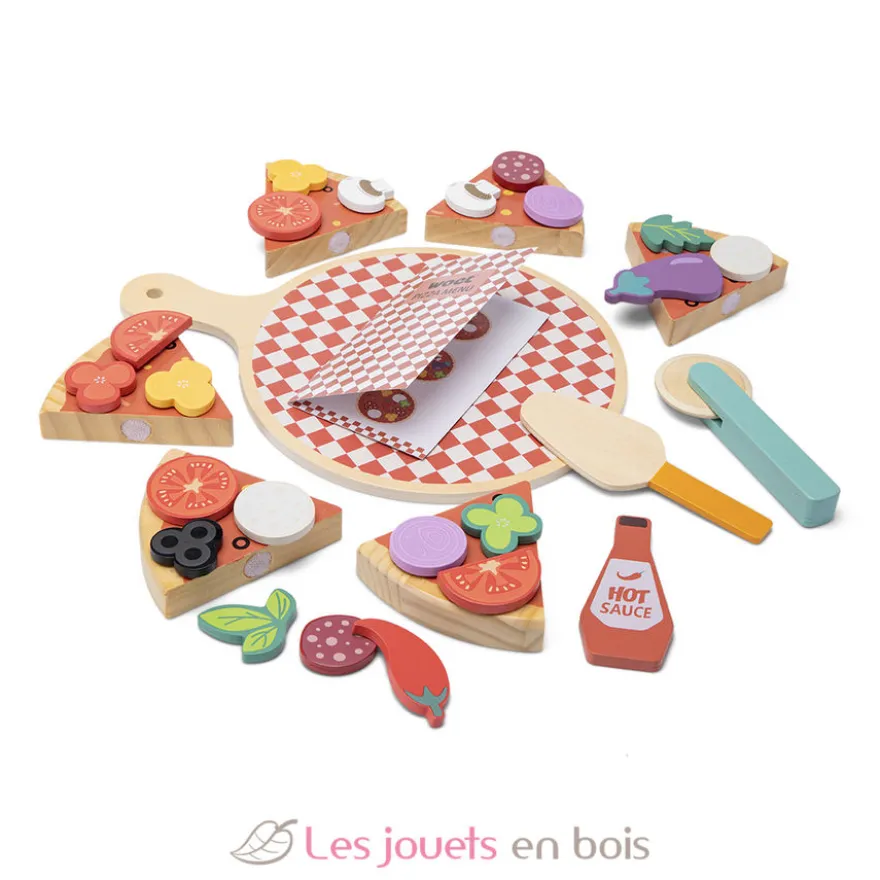 Ensemble pizza pour jouer - Bois - Woet by New Classic Toys