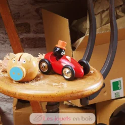 En voiture René le pingouin rouge - Vilac