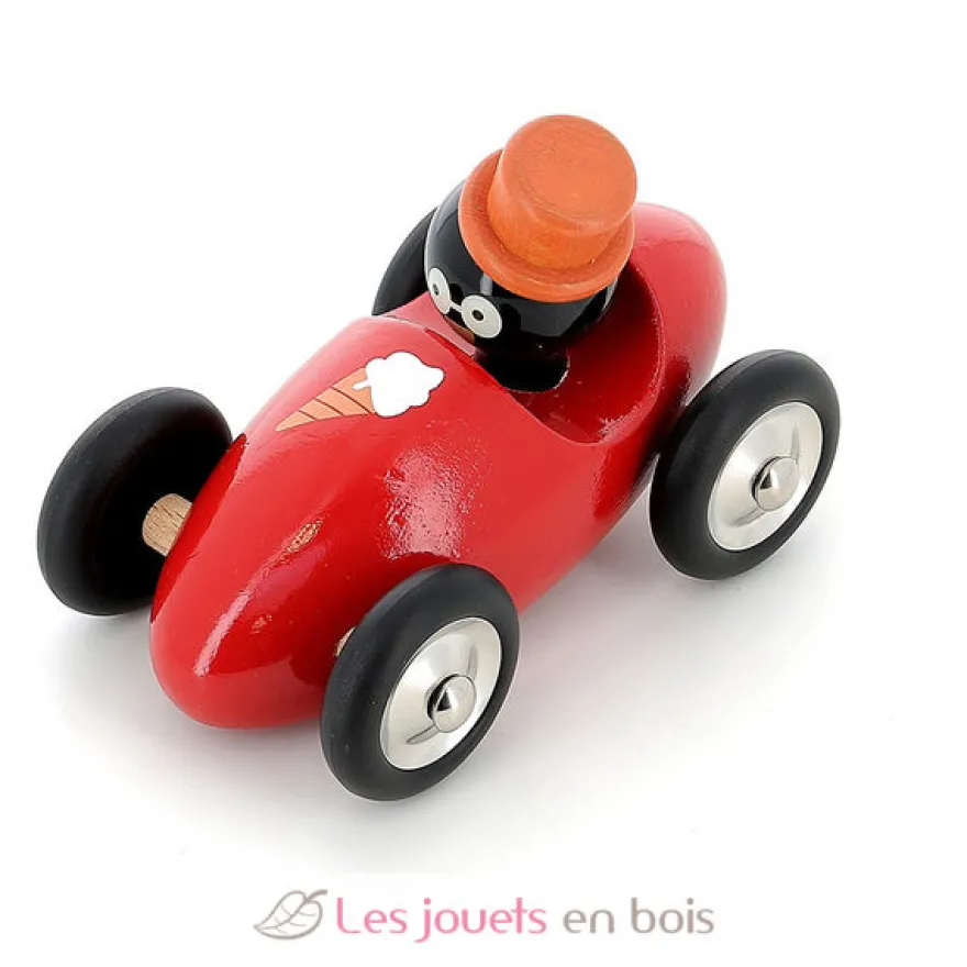 En voiture René le pingouin rouge - Vilac