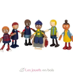 Famille de 6 poupées avec fauteuil roulant - Small foot
