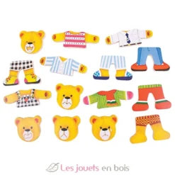 Famille ours à habiller en bois - Bigjigs Toys