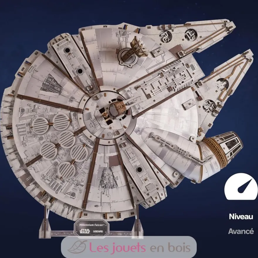 Faucon Millenium Star Wars - Puzzle 3D mécanique en bois - Ugears