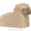 Figurine Agneau, allongé - Holztiger