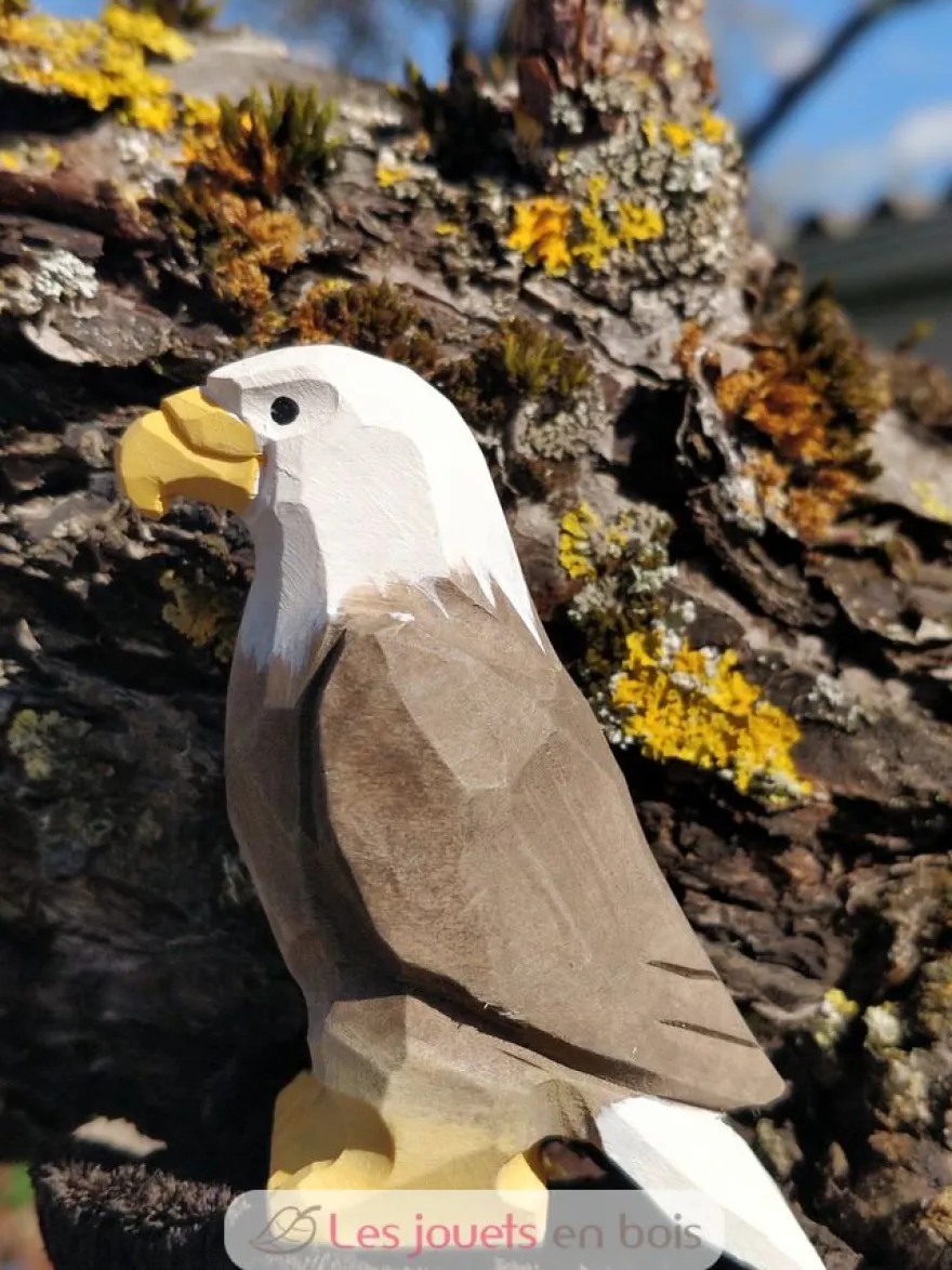 Figurine Aigle en bois marron - Wudimals
