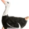 Figurine Autruche en bois noire et blanche - Wudimals