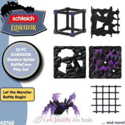 Figurine BattleCave araignée des ténèbres violet et noir - Schleich