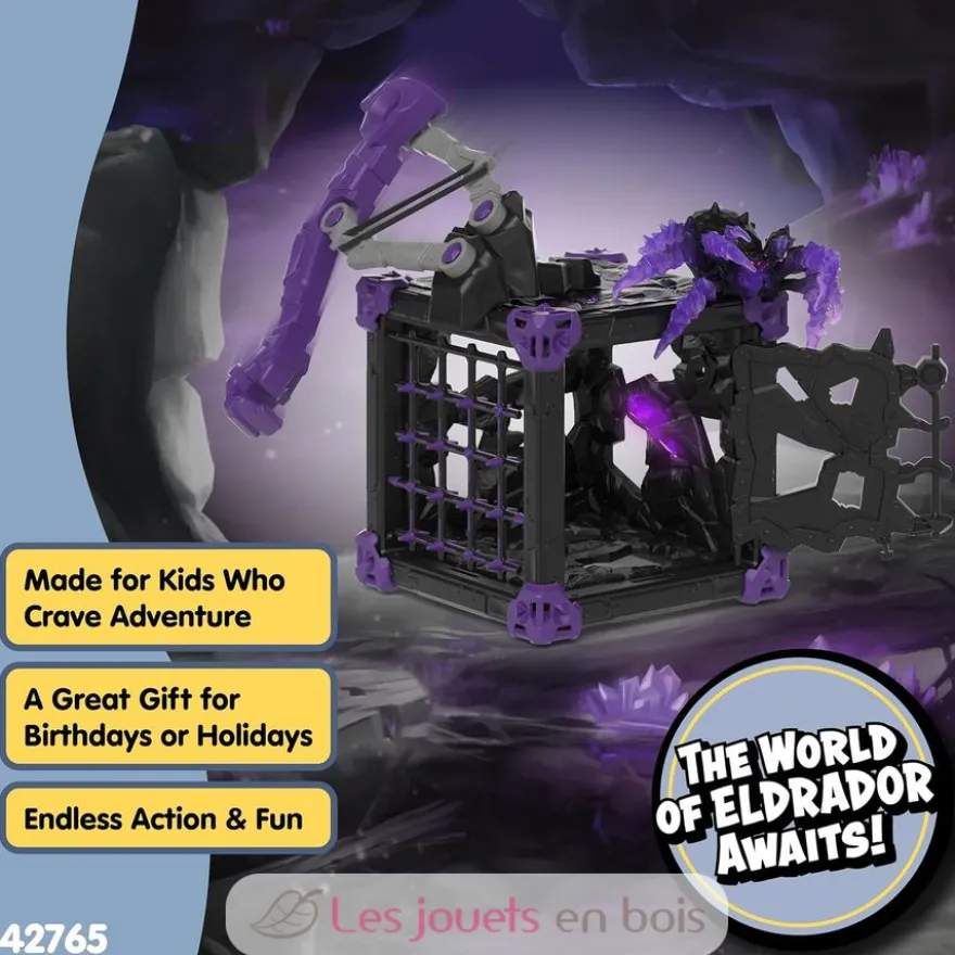 Figurine BattleCave araignée des ténèbres violet et noir - Schleich