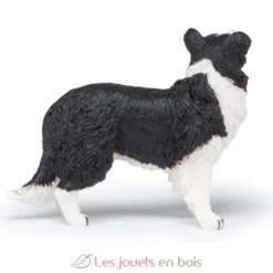 Figurine Border Collie blanc et noir - Papo