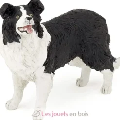 Figurine Border Collie blanc et noir - Papo