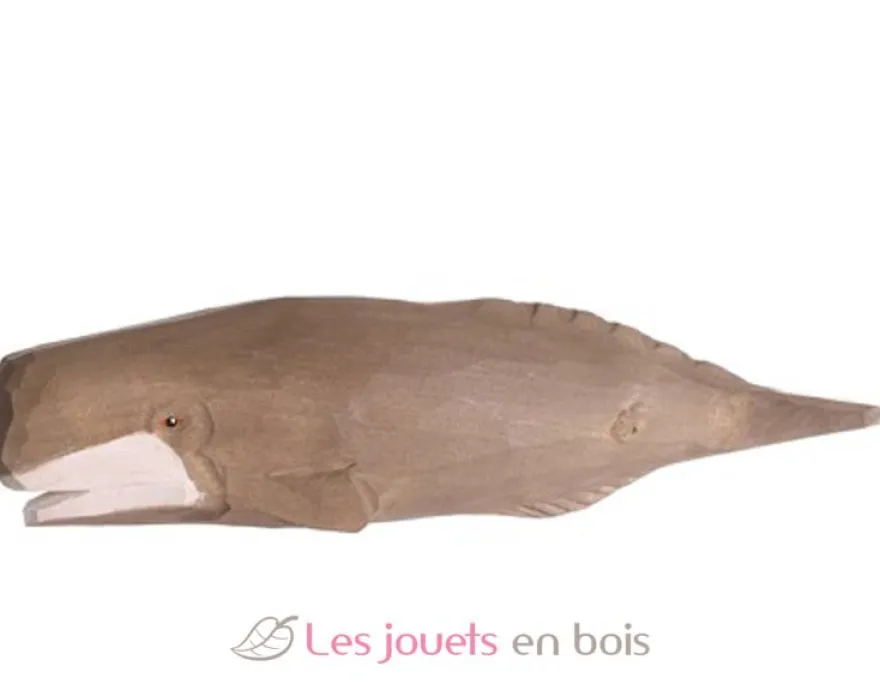 Figurine cachalot en bois gris - Wudimals