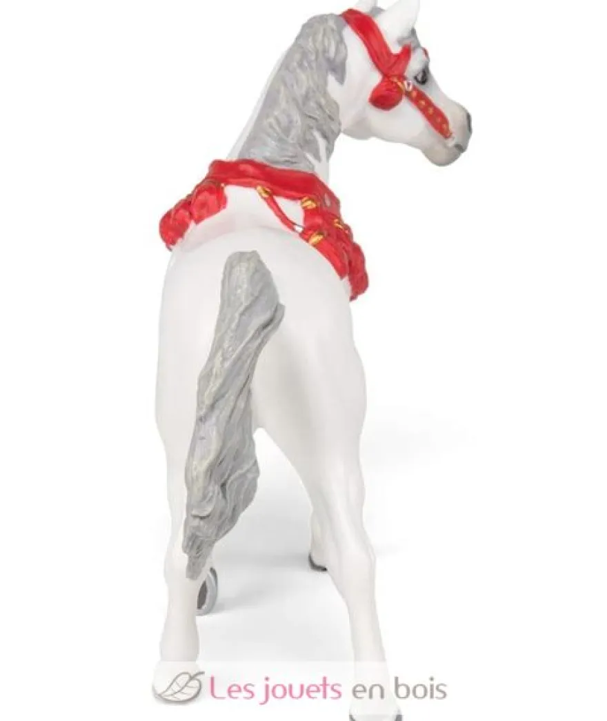 Figurine Cheval arabe Blanc en tenue de parade - Papo
