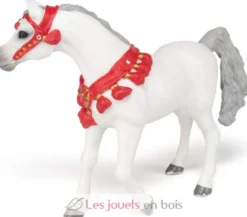 Figurine Cheval arabe Blanc en tenue de parade - Papo