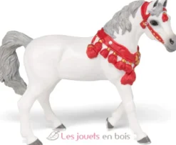 Figurine Cheval arabe Blanc en tenue de parade - Papo