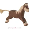 Figurine Cheval au galop, marron - Holztiger