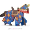 Figurine Cheval bleu fleur de lys - Papo