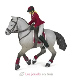 Figurine Cheval de concours et sa cavalière - Papo