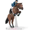 Figurine Cheval de saut d'obstacle et son cavalier - Papo