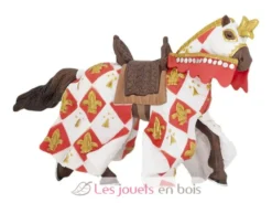 Figurine Cheval du chevalier blanc fleur de lys - Papo