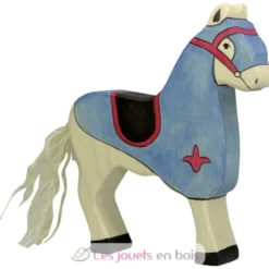 Figurine Cheval du chevalier bleu - Holztiger