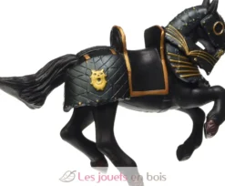 Figurine Cheval du chevalier en armure noir Papo