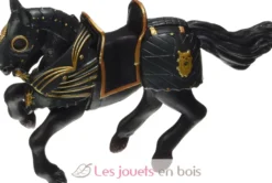 Figurine Cheval du chevalier en armure noir Papo