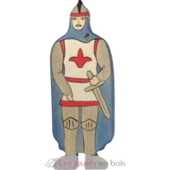 Figurine Chevalier avec manteau bleu - Holztiger
