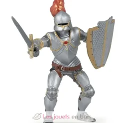 Figurine Chevalier en armure au plumet rouge - PAPO