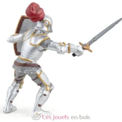 Figurine Chevalier en armure au plumet rouge - PAPO
