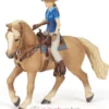 Figurine Cheval western et sa cavalière - Papo