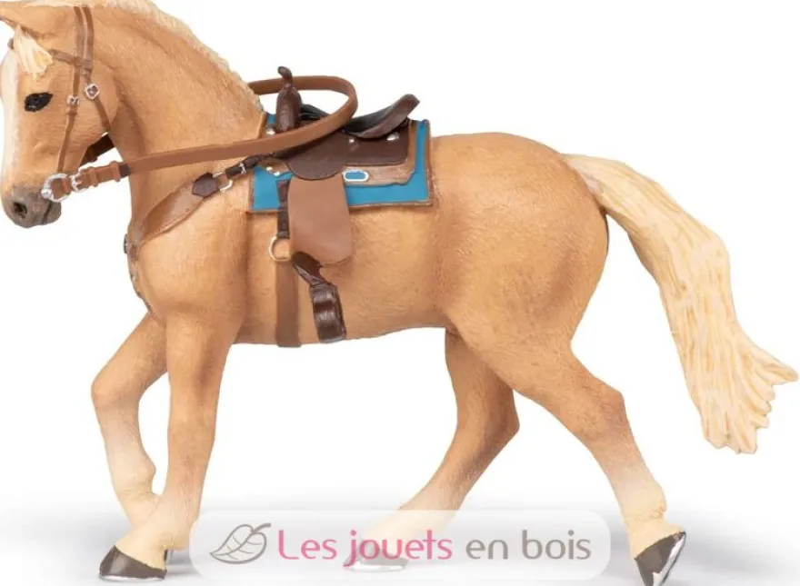 Figurine Cheval western et sa cavalière - Papo
