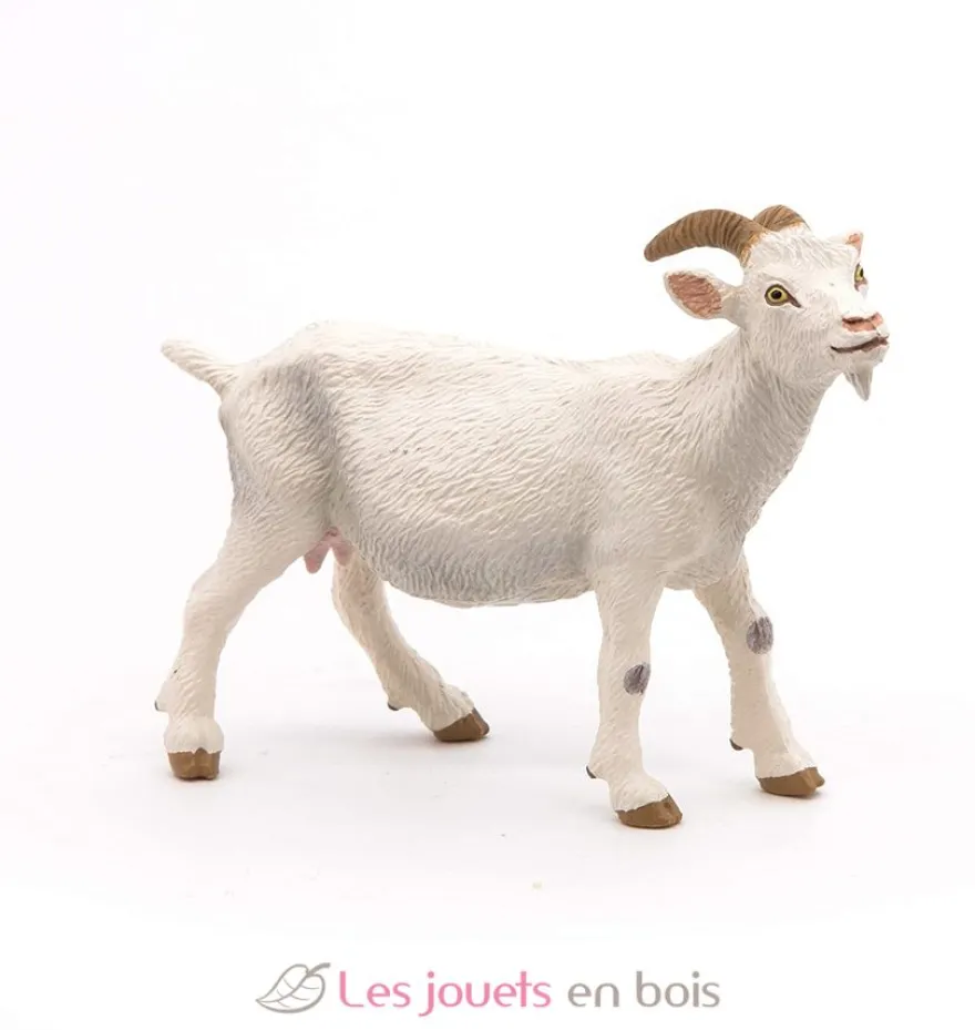 Figurine Chèvre blanche à cornes - Papo