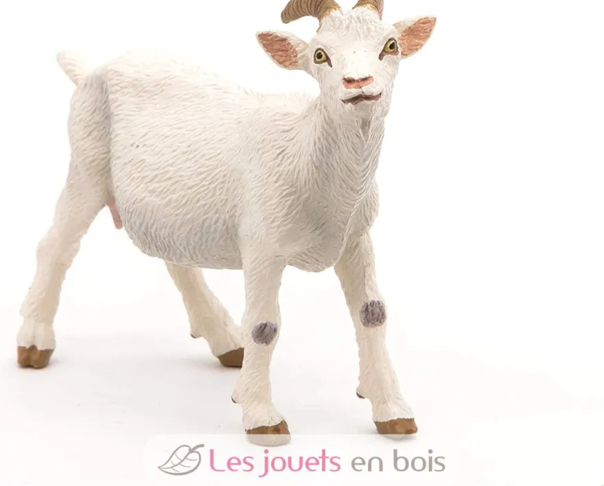 Figurine Chèvre blanche à cornes - Papo