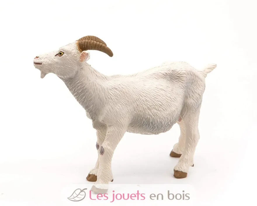 Figurine Chèvre blanche à cornes - Papo