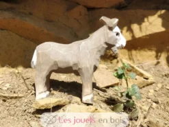 Figurine Chèvre en bois grise - Wudimals