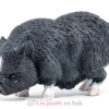 Figurine cochon vietnamien marron noir Papo