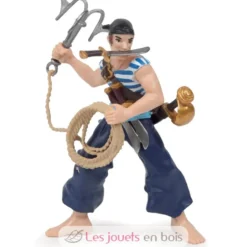 Figurine corsaire au grappin bleu - Papo