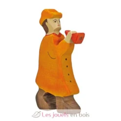 Figurine Crèche de Noël - Berger avec flûte - Holztiger