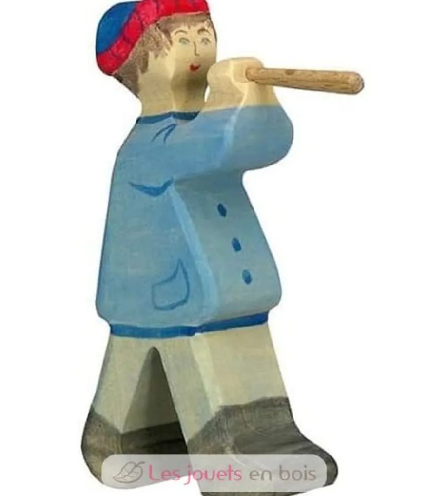 Figurine Crèche de Noël - Berger avec flûte 2 - Holztiger