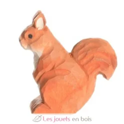 Figurine écureuil roux en bois marron - Wudimals