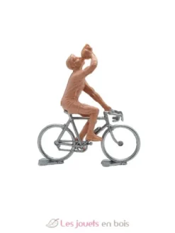 Figurine cycliste avec bidon à peindre brut Fonderie Roger