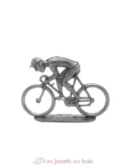 Figurine cycliste P sprinteur à peindre gris Fonderie Roger
