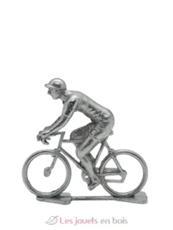 Figurine cycliste R rouleur à peindre brut Fonderie Roger