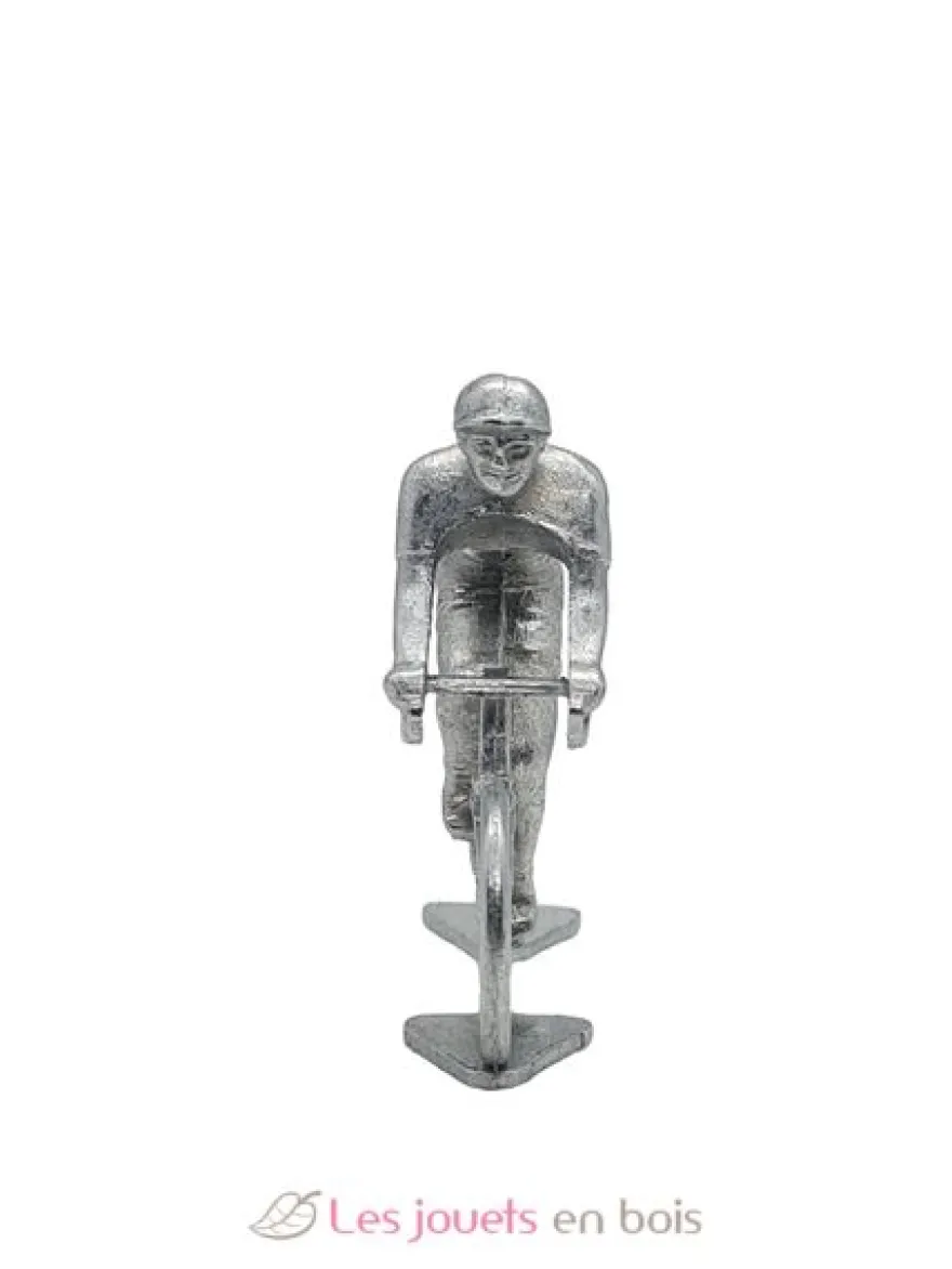 Figurine cycliste R rouleur à peindre brut Fonderie Roger