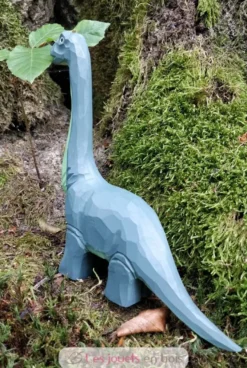 Figurine Diplodocus en bois vert - Wudimals
