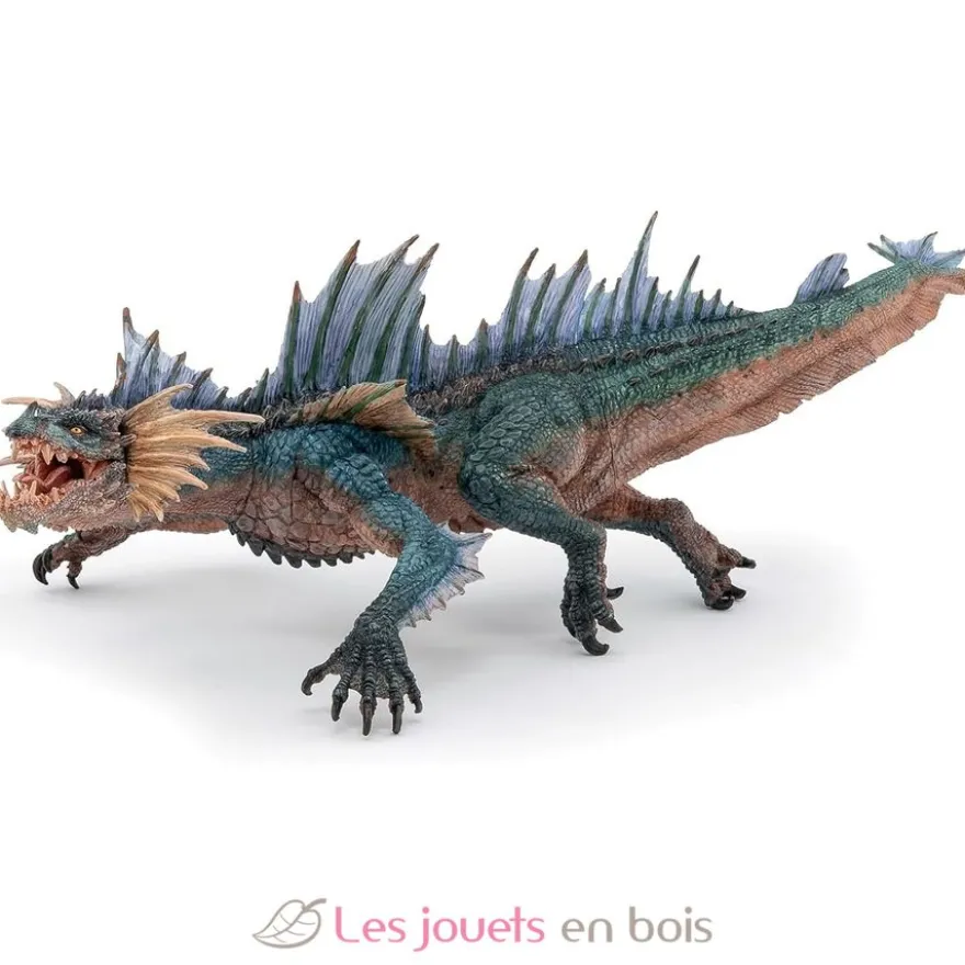Figurine Dragon des mers bleu vert Papo